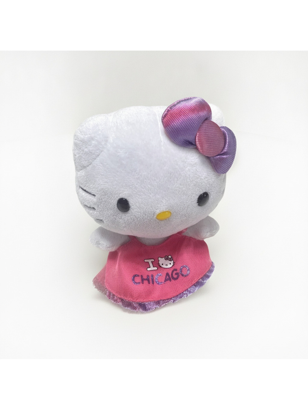 TY Bear Hello Kitty Plush "I Love Chicago" Pink Cat Stuffed Animal for Girls
